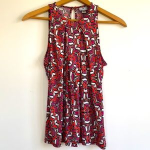 Worthington sleeveless cowl-neck blouse multicolor